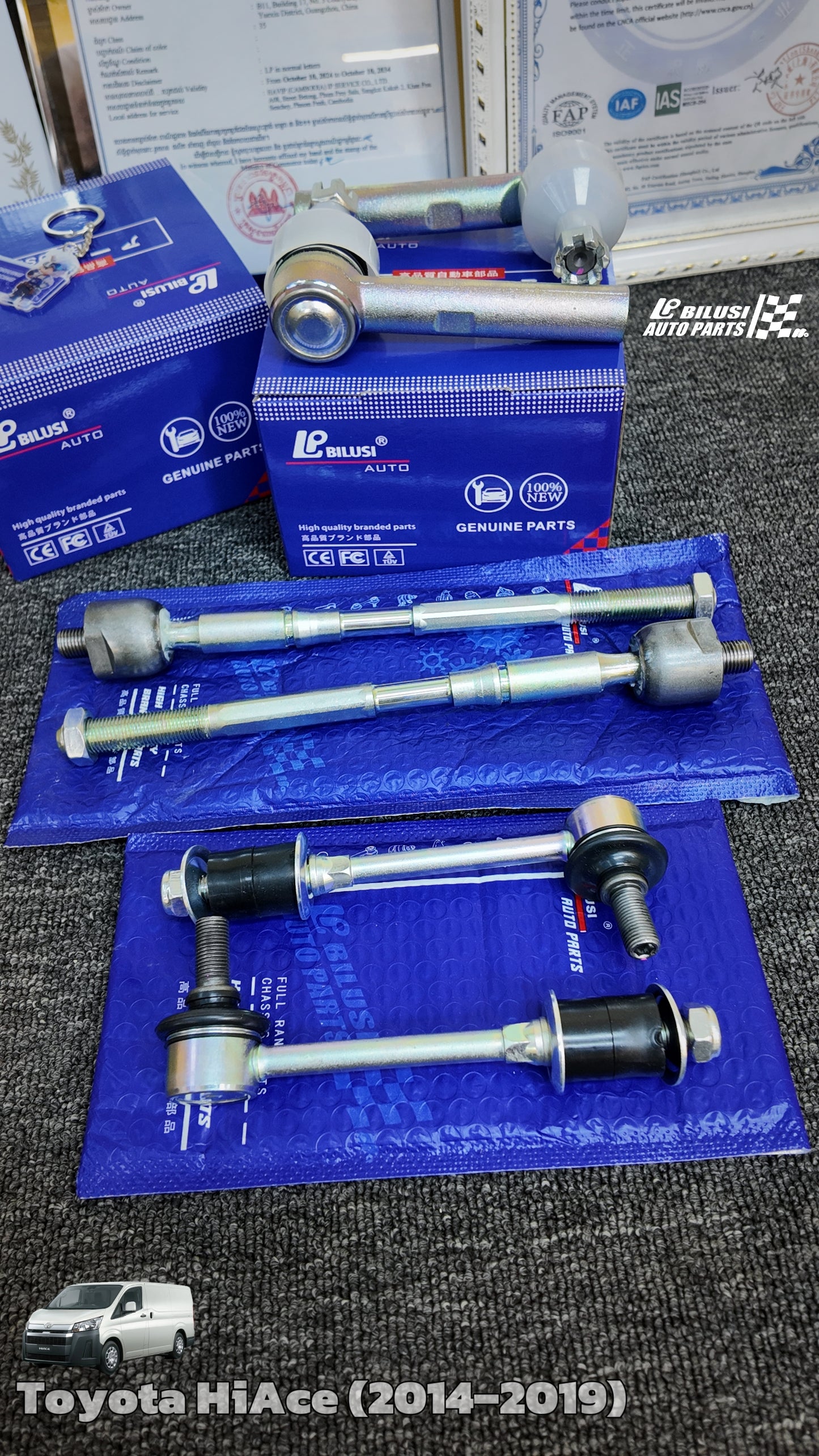 Front stabilizer bar link Right pull rod end Steering rack end