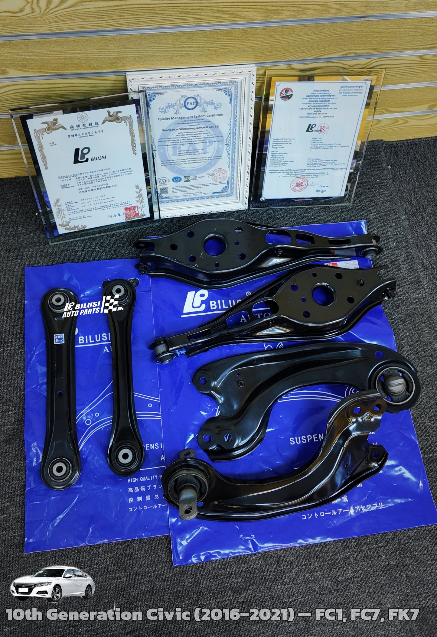 Rear Lower Arm (L=R) — Non-adjustable Rear Lower Control Arm (R) Rear Lower Control Arm (L) Rear Trailing Arm (L) Rear Trailing Arm (R) — Front Section