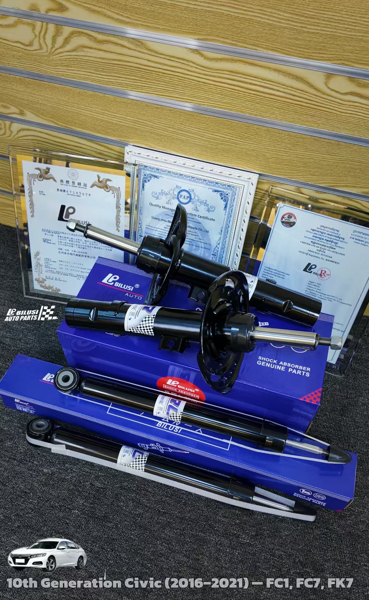 Rear Shock Absorber (L/R)  &nbsp;Front Left Shock Absorber  Front Right Shock Absorber