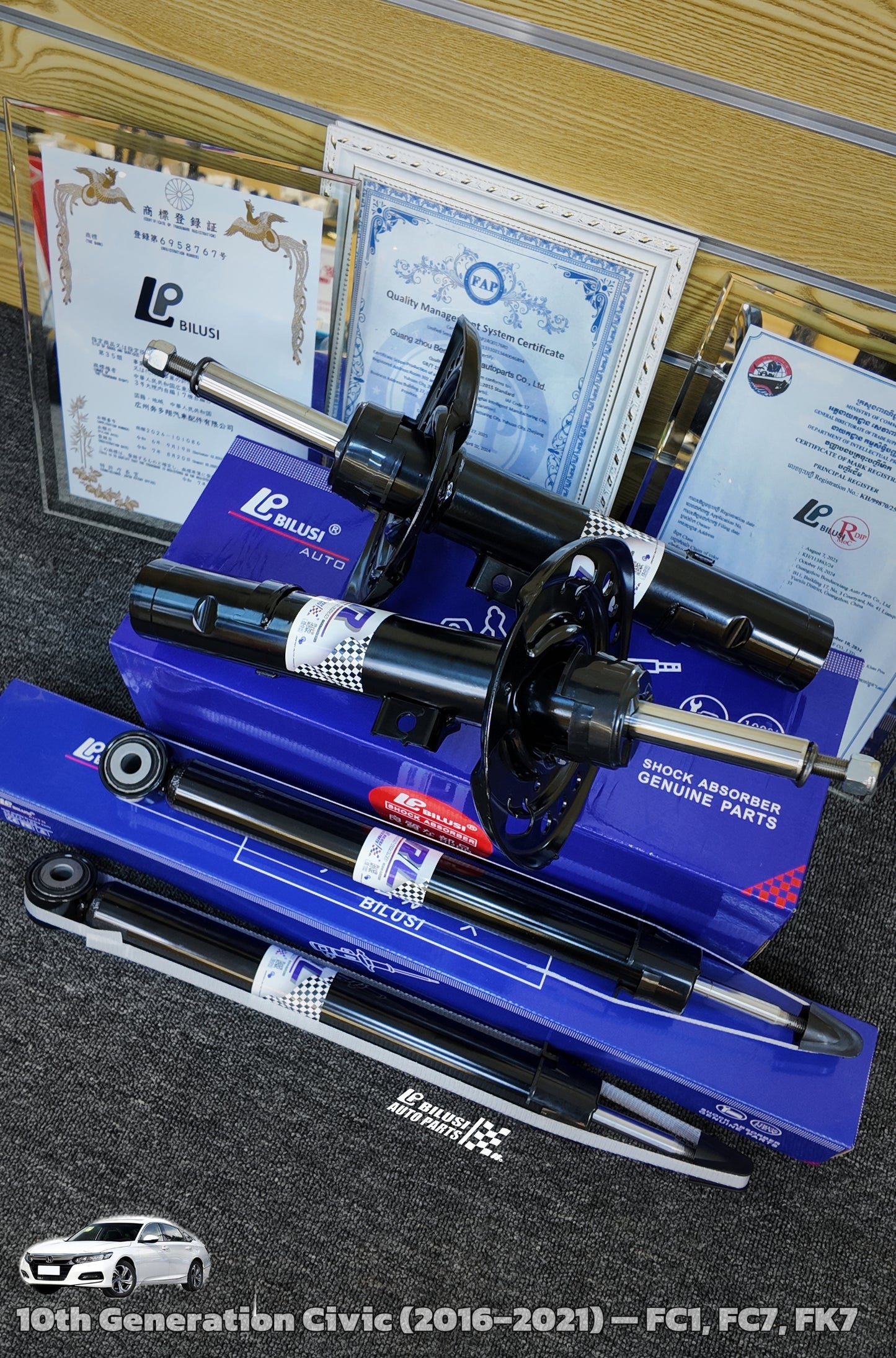 Rear Shock Absorber (L/R)  &nbsp;Front Left Shock Absorber  Front Right Shock Absorber