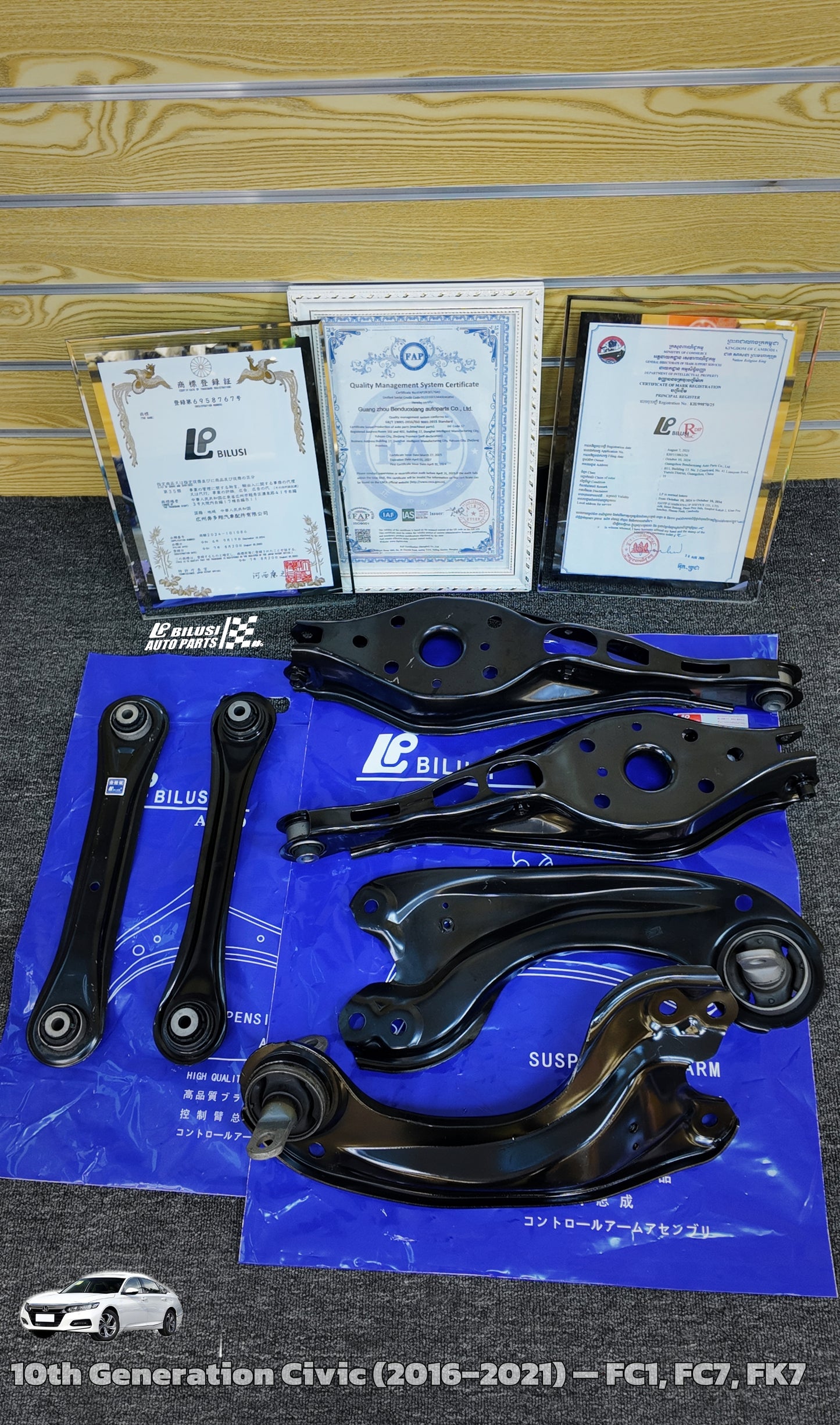 Rear Lower Arm (L=R) — Non-adjustable   Rear Lower Control Arm (R)  Rear Lower Control Arm (L)  Rear Trailing Arm (L)   Rear Trailing Arm (R) — Front Section