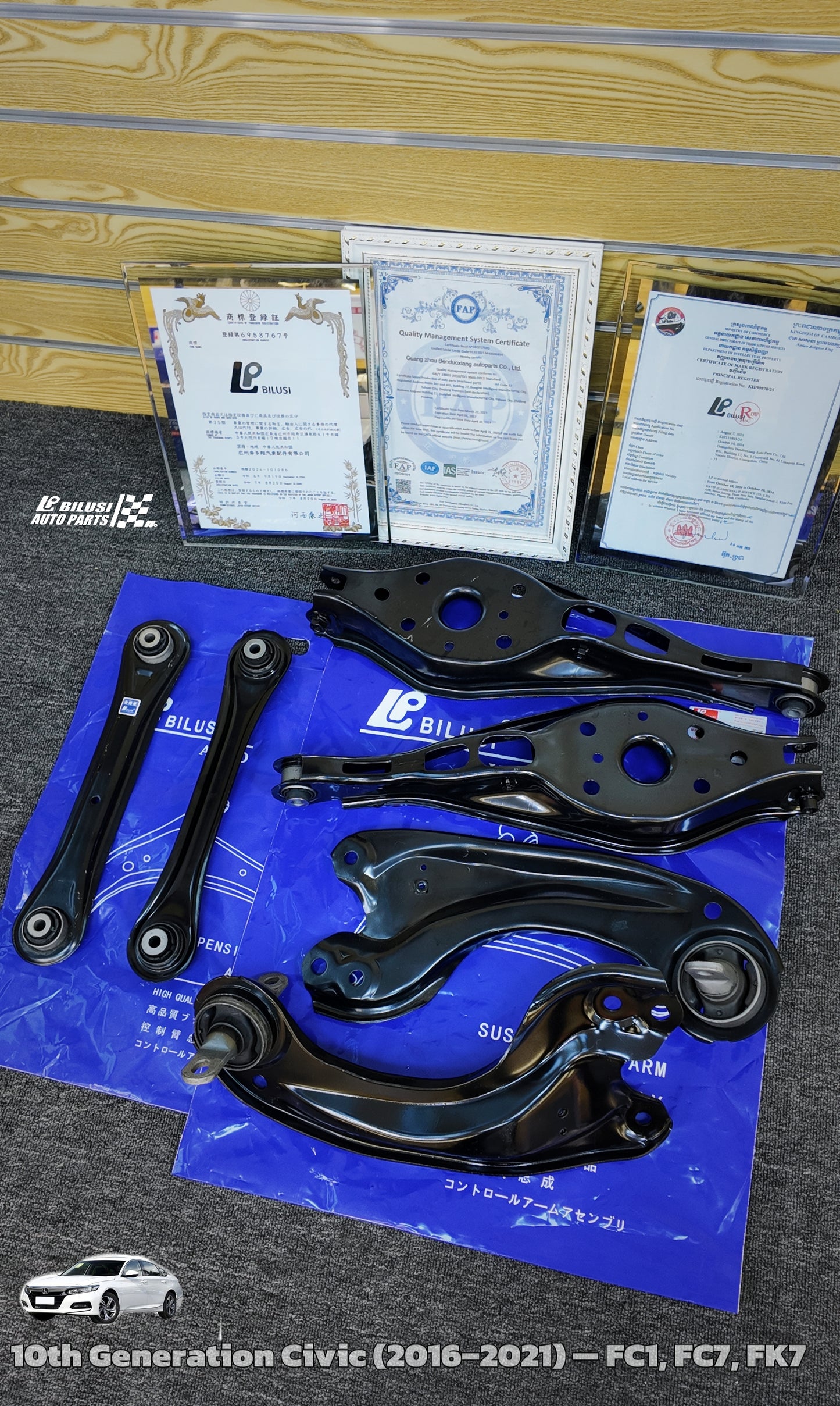Rear Lower Arm (L=R) — Non-adjustable   Rear Lower Control Arm (R)  Rear Lower Control Arm (L)  Rear Trailing Arm (L)   Rear Trailing Arm (R) — Front Section