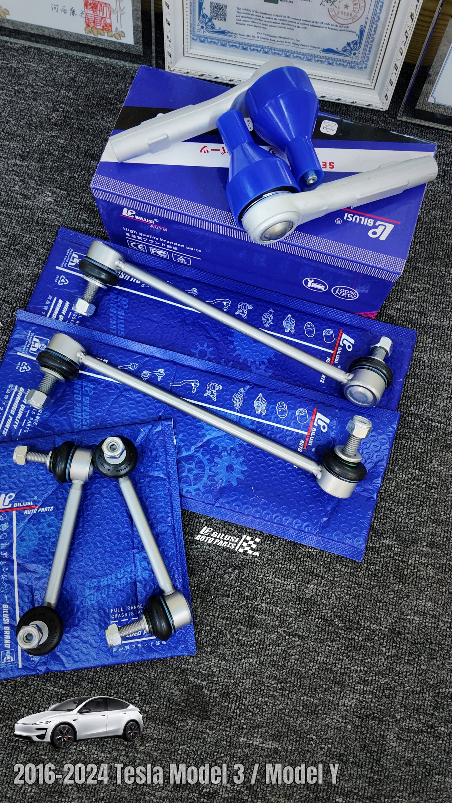 Rear Stabilizer Link (L/R)  Front stabilizer bar ball joint L/R  Steering Rack Inner Tie Rod (L/R)  Steering Rack Outer Tie Rod End (L/R)