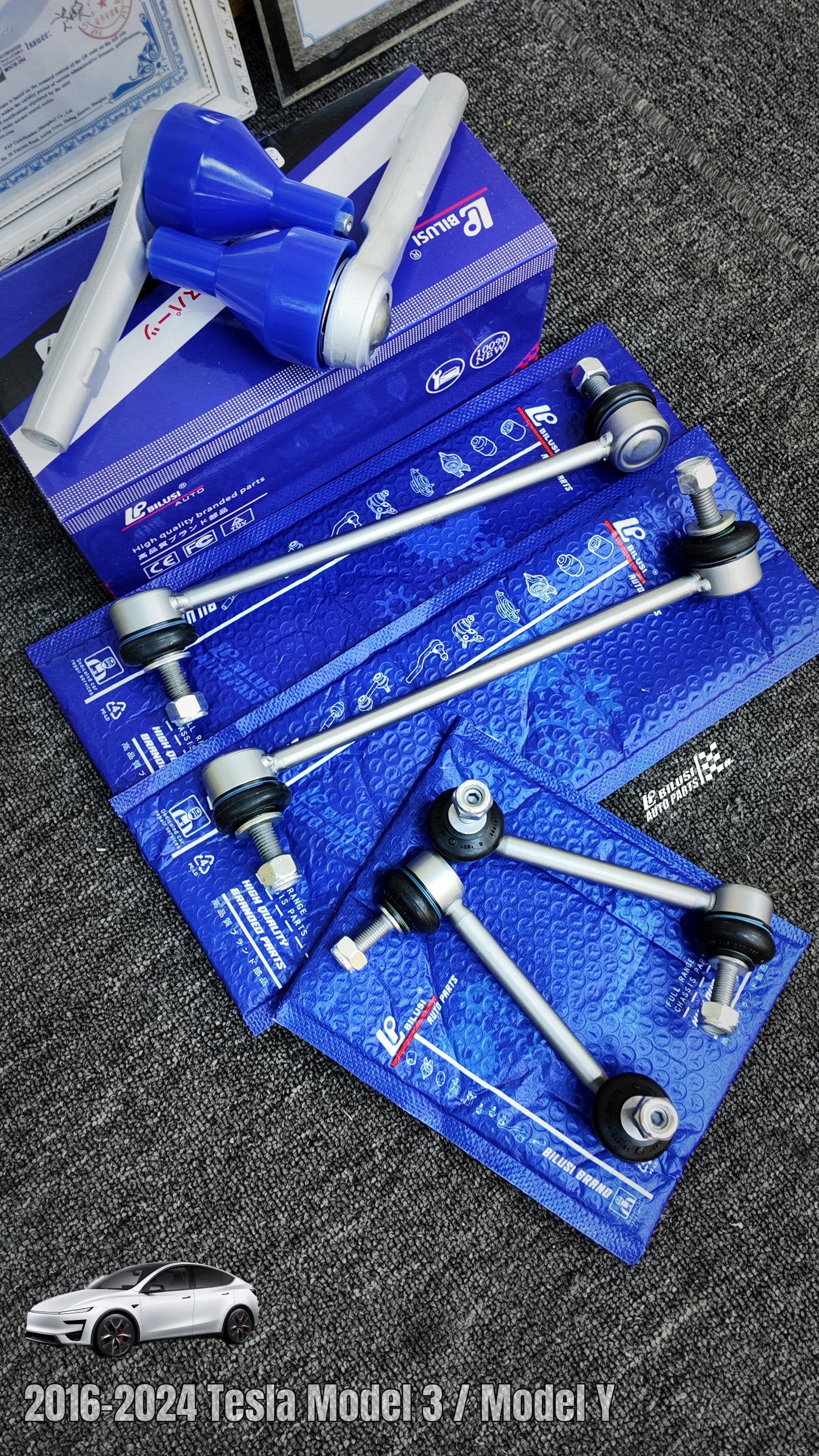 Rear Stabilizer Link (L/R)  Front stabilizer bar ball joint L/R  Steering Rack Inner Tie Rod (L/R)  Steering Rack Outer Tie Rod End (L/R)
