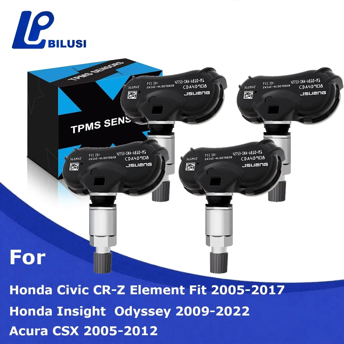 JAPAN BILUSI AUTO PARTS 1 Piece Bilusi 315Mhz Tire Pressure Sensor for Honda Civic CR-Z Odyssey Fit Insight 42753-TR3-A81 42753TR3A81 42753SNAA81 42753SNAA83