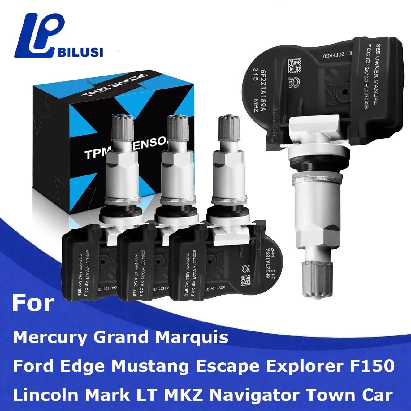 JAPAN BILUSI AUTO PARTS 1 Piece Bilusi 6F2Z-1A189-A 7L1Z-1A189-A 31 Pre-Programmed TPMS Sensor for Ford F150 Explorer Mustang Expedition Mazda Lincoln Mercury