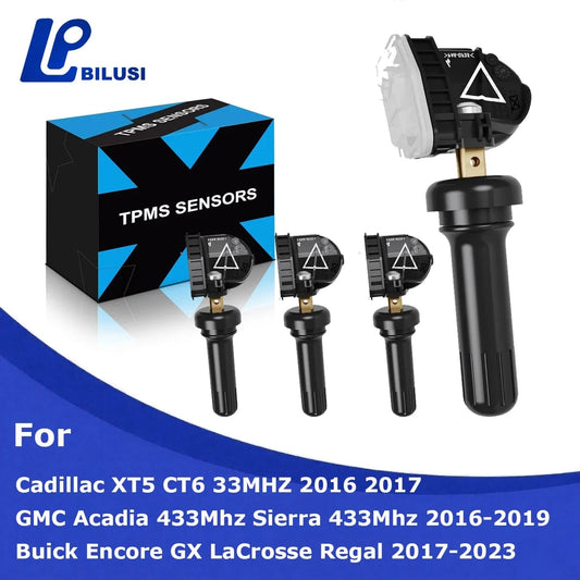 JAPAN BILUSI AUTO PARTS 1 Piece Bilusi Sensor 4pcs 433MHz Tire Pressure Monitor Sensors For Chevy Cadillac Buick GMC OE:13598773 13516165