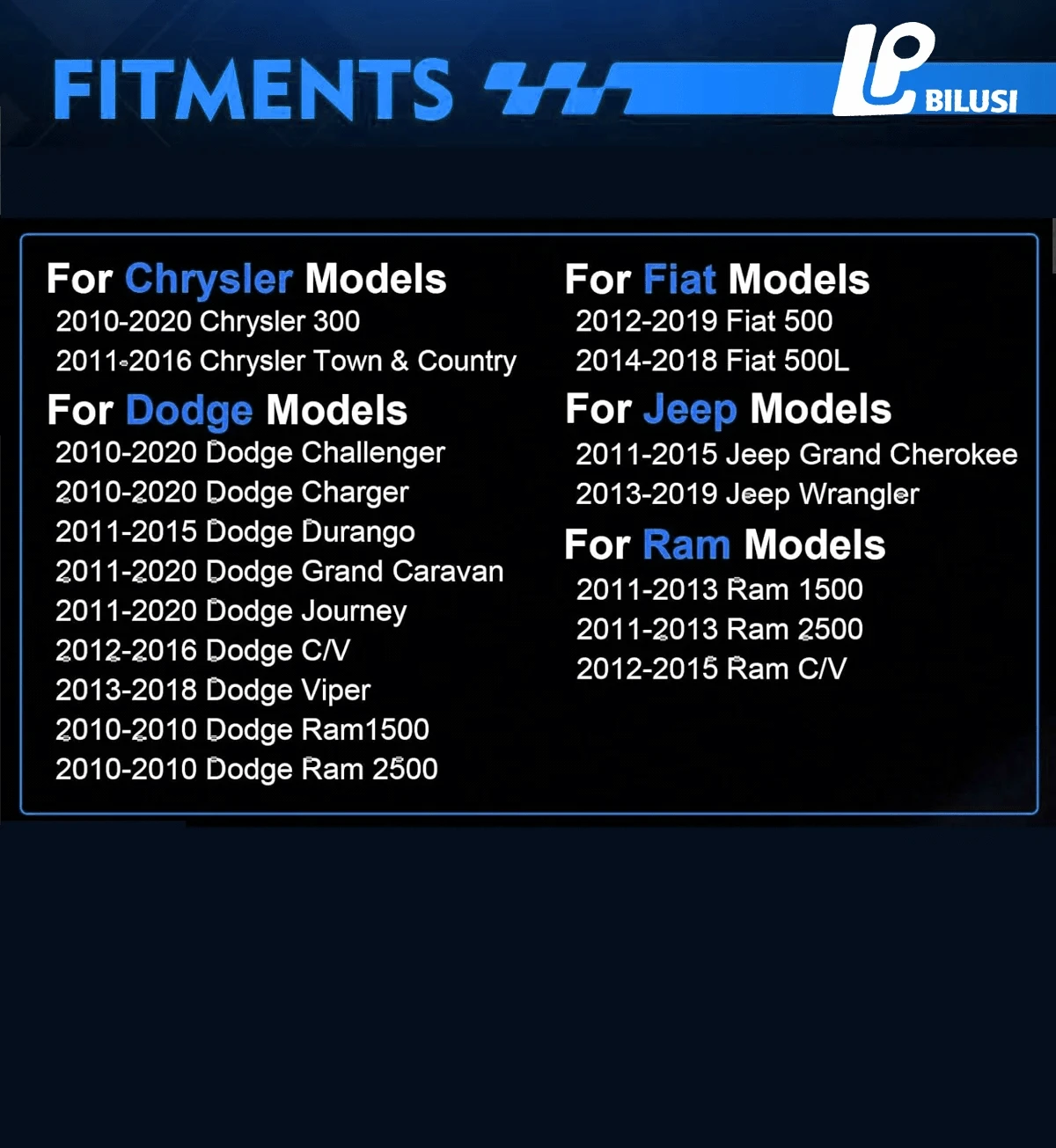 JAPAN BILUSI AUTO PARTS Bilusi 433MHz Tire Pressure Monitoring Sensor For Dodge Jeep Ram OE 56029398AB 68241067AA 68241067AB 56029398AA 68402371AA