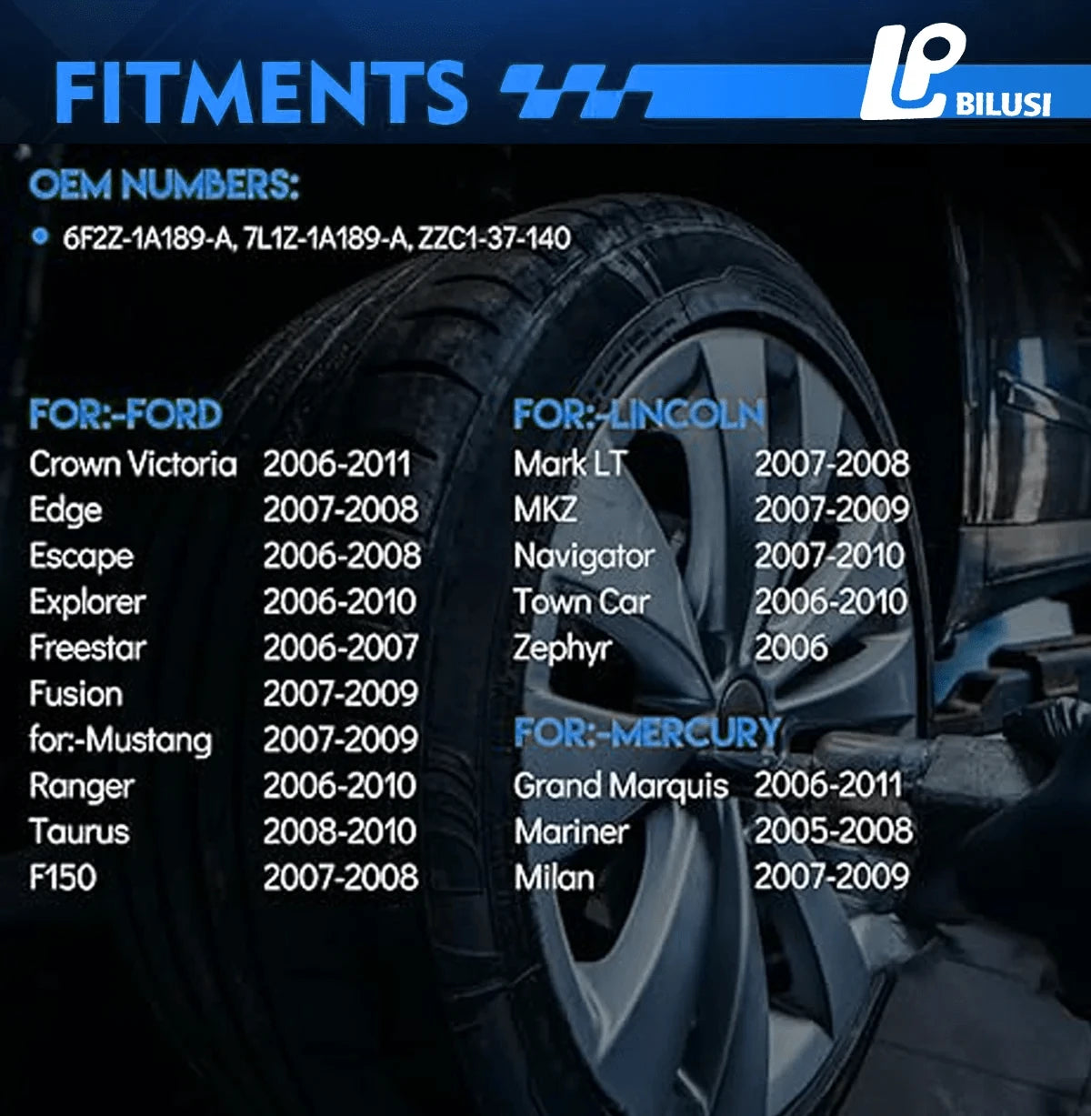 JAPAN BILUSI AUTO PARTS Bilusi 6F2Z-1A189-A 7L1Z-1A189-A 31 Pre-Programmed TPMS Sensor for Ford F150 Explorer Mustang Expedition Mazda Lincoln Mercury