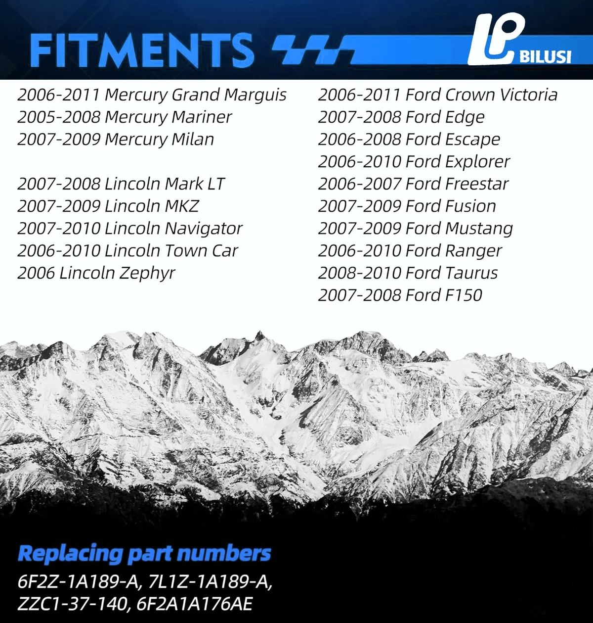 JAPAN BILUSI AUTO PARTS Bilusi 6F2Z1A189A 7L1Z1A189A TPMS Sensor 315Mhz For Ford Escape Edge Expedition Explorer Flex Focus F-150 Fusion MKS MKT MKX MKZ