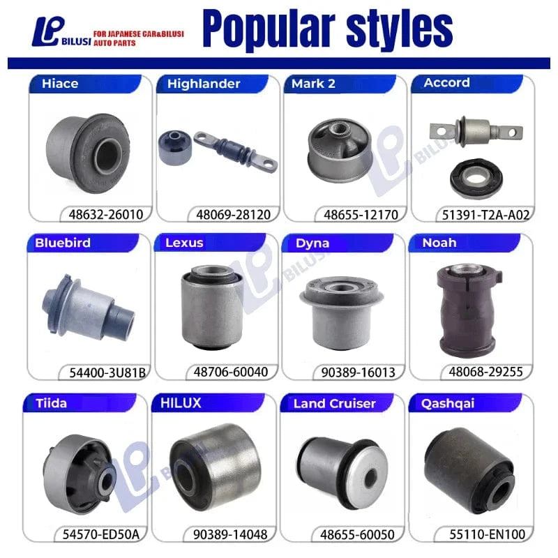 JAPAN BILUSI AUTO PARTS Bilusi OE:48655-F4040 Reliable and Lightweight Lower Suspension Bush Bushing for Toyota 2019-2023 COROLLA NRE210 ZWE211