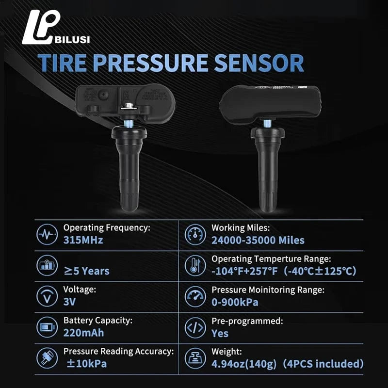 JAPAN BILUSI AUTO PARTS Bilusi Sensor 315MHz Tire Pressure Monitoring Sensor for Ford C-Max Edge Escape for Lincoin Navigator DE8T-1A180-AA