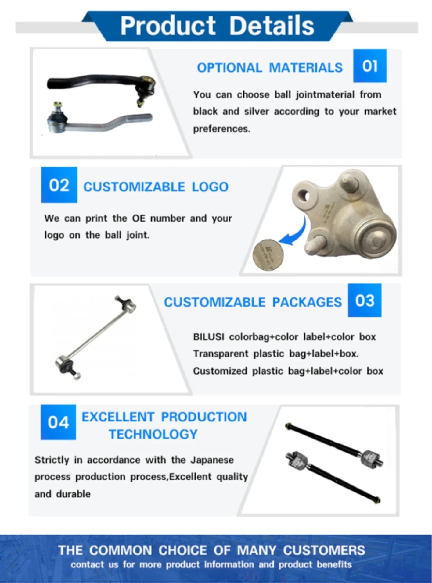 JAPAN BILUSI AUTO PARTS Bilusi The Inner Left And Right Ball Joint for HONDA Breeze/Crv Hybrid RY3/5/6/7 RT5/6 2019-2023 OE:53610-TMB-H01