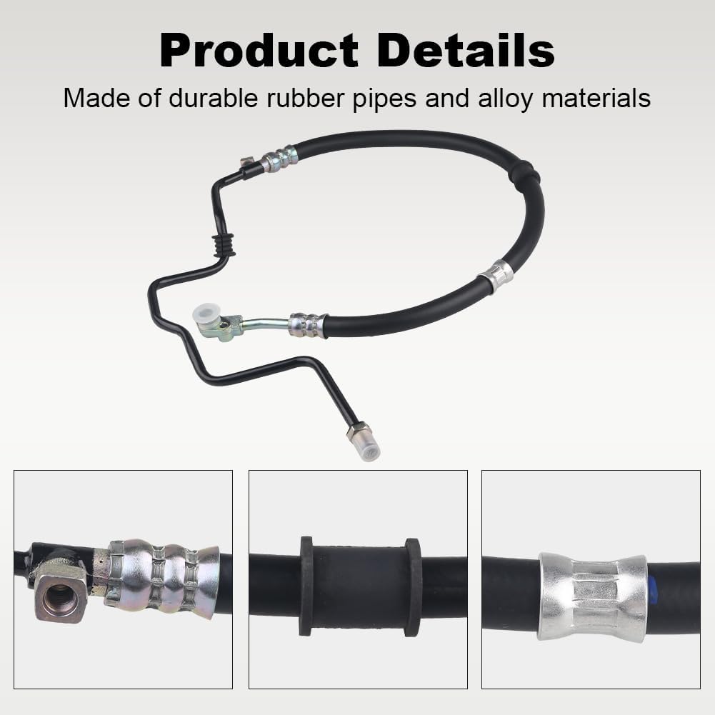 JAPAN BILUSI AUTO PARTS BILUSI WMPHE Compatible with Power Steering Pressure Hose Assembly Acura MDX V6 3.5L 2003 2004 2005 2006, Replace OEM 53713S3VA13 3402797, M16 x 1.5 Connector Screw