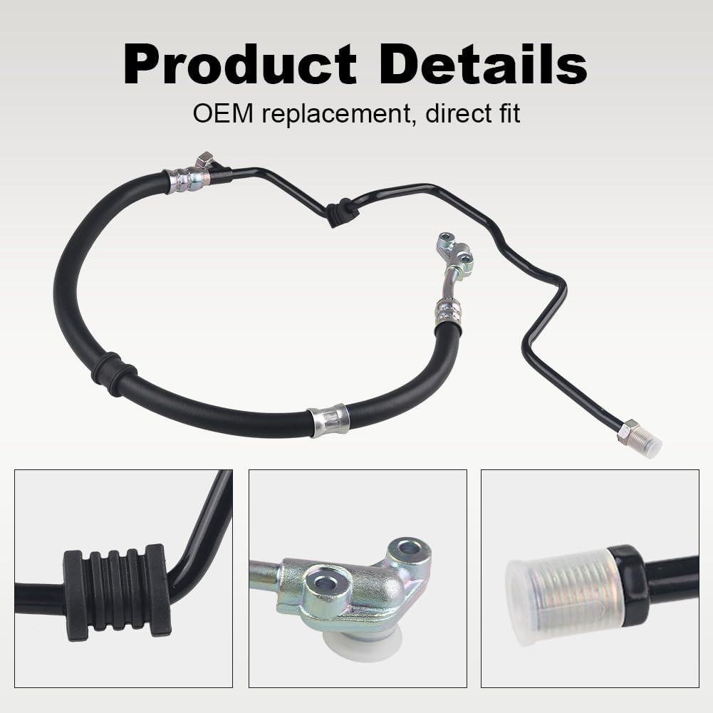 JAPAN BILUSI AUTO PARTS BILUSI WMPHE Compatible with Power Steering Pressure Hose Assembly Acura MDX V6 3.5L 2003 2004 2005 2006, Replace OEM 53713S3VA13 3402797, M16 x 1.5 Connector Screw