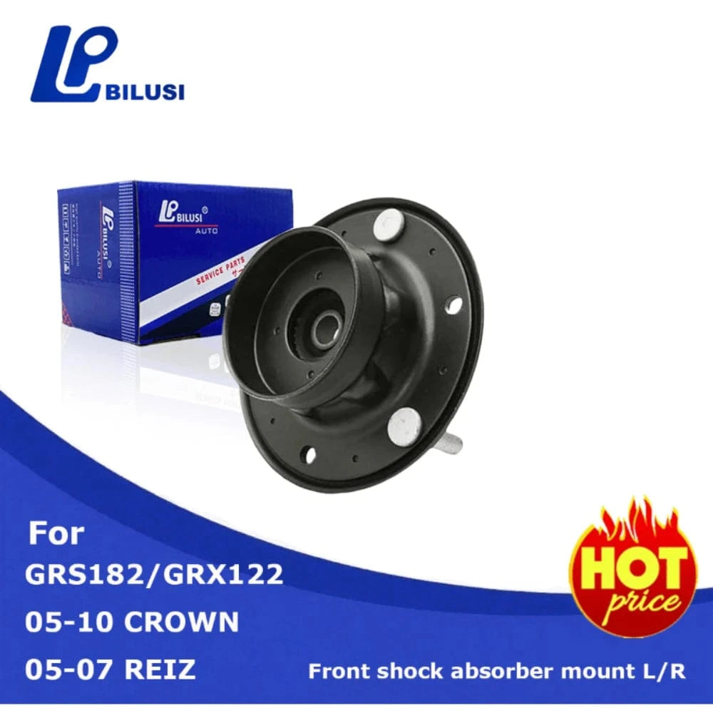 JAPAN BILUSI AUTO PARTS TOYOTA SHOCK ABSORBER MOUNTING Bilusi Front Left/Right Shock Absorber Mount for Toyota CROWN GRS182/GRX122 2005-2010 REIZ 2005-2007 OEM 48609-0N010