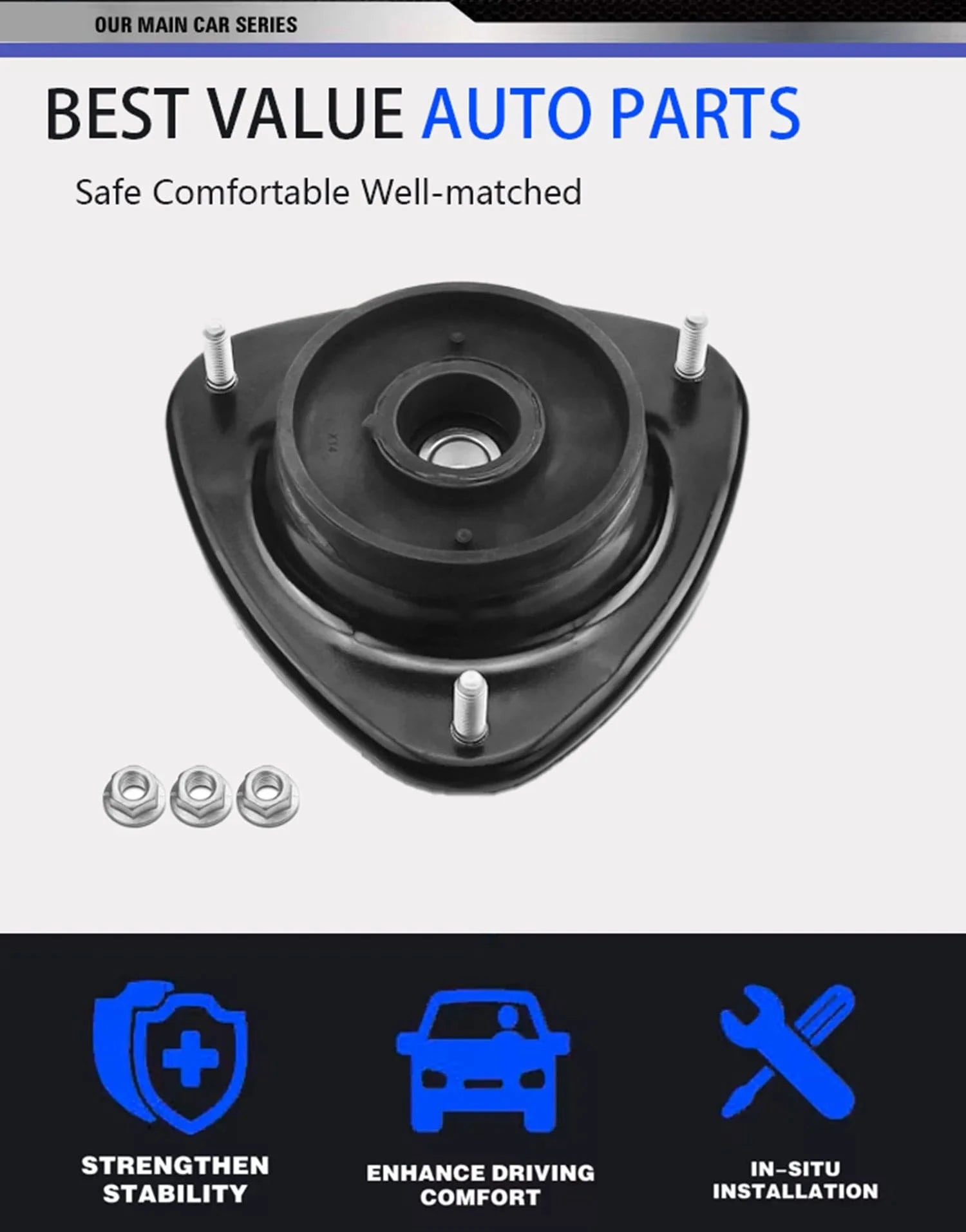 JAPAN BILUSI AUTO PARTS TOYOTA SHOCK ABSORBER MOUNTING Bilusi Front Shock Absorber Mount for Toyota Vios 03-13 AXP4# NCP4# SCP4# OE:48609-0D030 48609-0D080 486090D030 486090D080