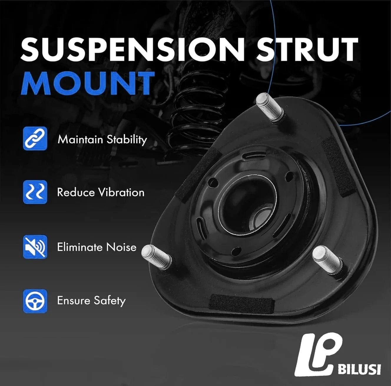 JAPAN BILUSI AUTO PARTS TOYOTA SHOCK ABSORBER MOUNTING Bilusi Front Shock Absorber Rubber Mount for Toyota Vios YARIS NSP15# 13-16 OE:48609-0D140 48609-0D150 48609-0D160