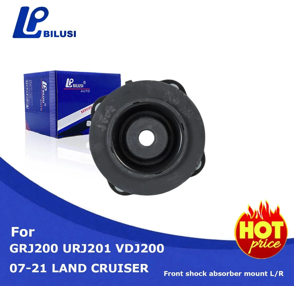 JAPAN BILUSI AUTO PARTS TOYOTA SHOCK ABSORBER MOUNTING Front Left Bilusi 48609-60070 Support Sub-Assy Front Suspension L/R Front Strut Mount For Toyota 07-21 LAND CRUISER GRJ200 URJ201 VDJ200
