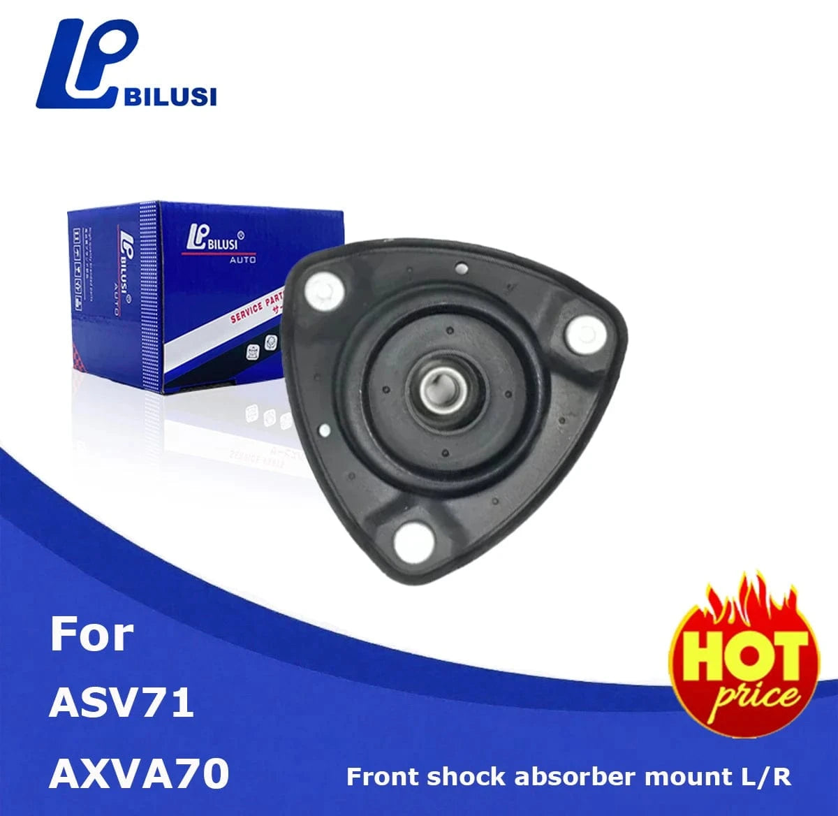 JAPAN BILUSI AUTO PARTS TOYOTA SHOCK ABSORBER MOUNTING Front Right Bilusi 48609-06400 48609-33260 48609-33280 48609-06410 48609-07030 48609-06380 Strut Mount for Toyota Camry ASV71 AXVA70 2017-