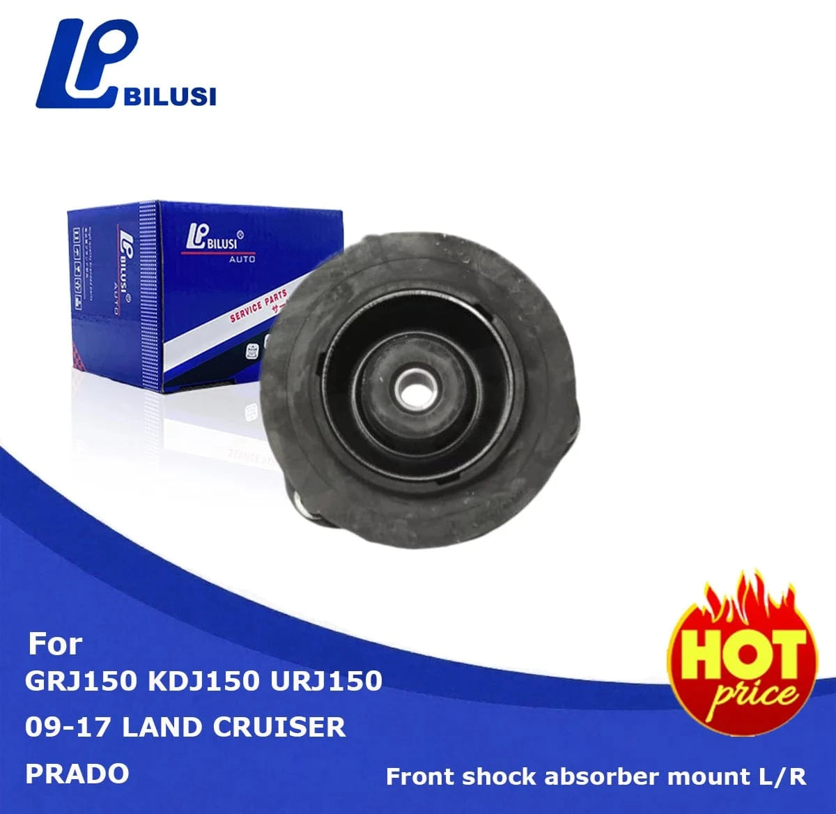 JAPAN BILUSI AUTO PARTS TOYOTA SHOCK ABSORBER MOUNTING Front Right Bilusi L/R Front Shock Absorber Mount for TOYOTA 09-17 LAND CRUISER PRADO GRJ150 KDJ150 URJ150 OE:48609-60090 4860960090