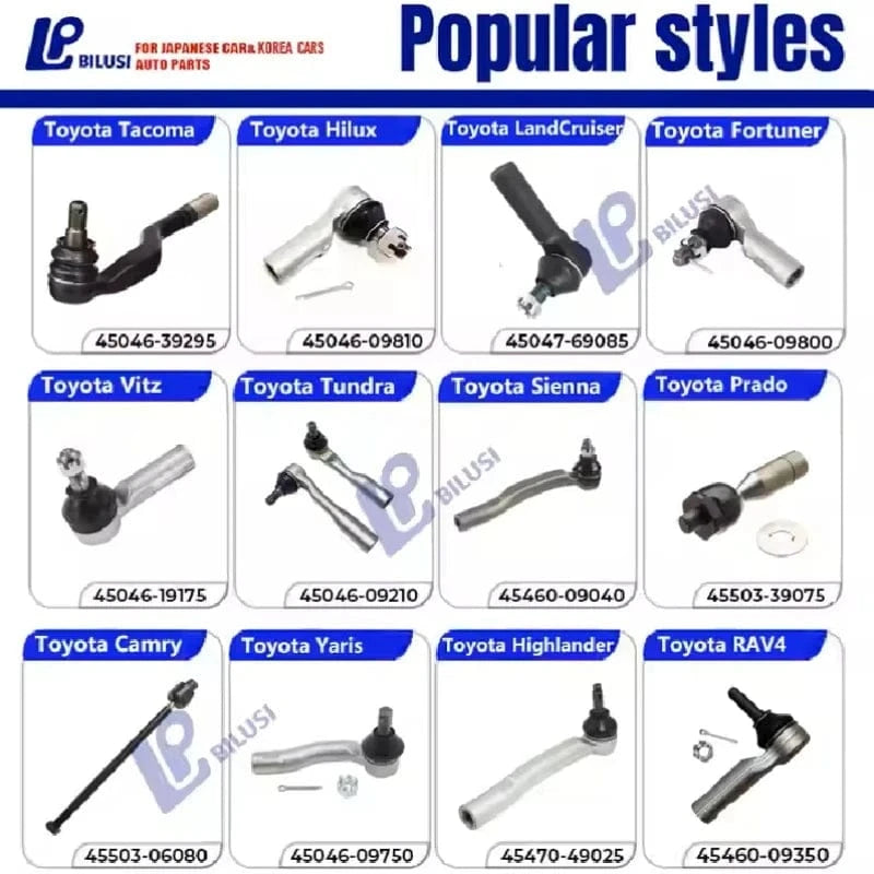 JAPAN BILUSI AUTO PARTS TOYOTA TIE ROD END Bilusi 45047-29105 45046-29335 Outer Left Right Ball Joint for TOYOTA Carina/Corona/Pinic AT19#/CT21#/ST19#/SXM10/CXM10 19962001