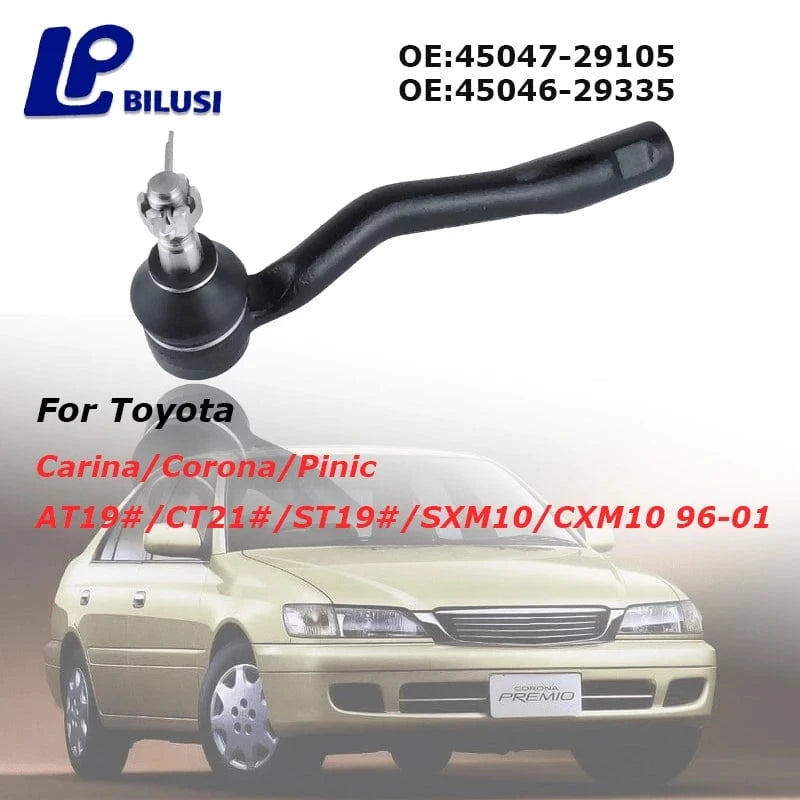 JAPAN BILUSI AUTO PARTS TOYOTA TIE ROD END Left Bilusi 45047-29105 45046-29335 Outer Left Right Ball Joint for TOYOTA Carina/Corona/Pinic AT19#/CT21#/ST19#/SXM10/CXM10 19962001